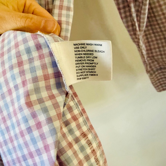 Lot of 2 Stafford’s EASY CARE BROADCLOTH FITTED PLAID Dress Shirts 15.5 32-33 - Picture 7 of 14